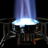 Maxbell Camping Gas Stove 3 Furnaces Heads Folding Backpacking Hiking Outdoor Extension Hose