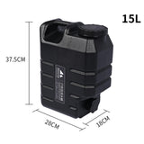Maxbell Food Grade Water Storage Bucket with Faucet Jug Durable for Home Black