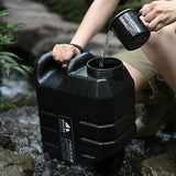 Maxbell Food Grade Water Storage Bucket with Faucet Jug Durable for Home Khaki