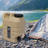 Maxbell Food Grade Water Storage Bucket with Faucet Jug Durable for Home Khaki