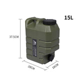 Maxbell 15L Capacity Camping Water Storage Jug with Faucet for Camping Hiking Travel Green