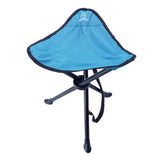 Maxbell Portable Folding Stool Lightweight Footstool for Backpacking Garden BBQ Blue
