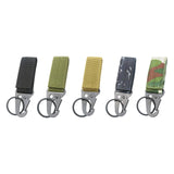 Maxbell Nylon Webbing Buckle Hanging Belt Key Hook for Outdoor Activities Climbing Black