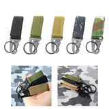 Maxbell Nylon Webbing Buckle Hanging Belt Key Hook for Outdoor Activities Climbing Black
