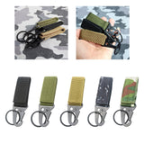 Maxbell Nylon Webbing Buckle Hanging Belt Key Hook for Outdoor Activities Climbing Black
