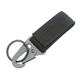 Maxbell Nylon Webbing Buckle Hanging Belt Key Hook for Outdoor Activities Climbing Black