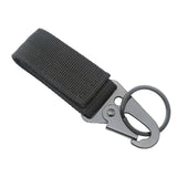 Maxbell Nylon Webbing Buckle Hanging Belt Key Hook for Outdoor Activities Climbing Black