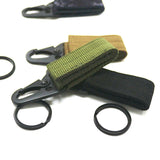 Maxbell Nylon Webbing Buckle Hanging Belt Key Hook for Outdoor Activities Climbing Black