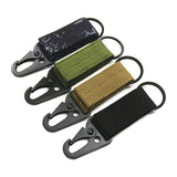 Maxbell Nylon Webbing Buckle Hanging Belt Key Hook for Outdoor Activities Climbing Black