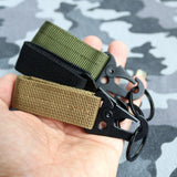 Maxbell Nylon Webbing Buckle Hanging Belt Key Hook for Outdoor Activities Climbing Black