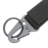 Maxbell Nylon Webbing Buckle Hanging Belt Key Hook for Outdoor Activities Climbing Black