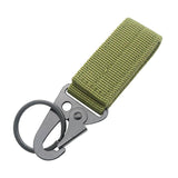 Maxbell Nylon Webbing Buckle Hanging Belt Key Hook for Outdoor Activities Climbing Green