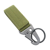 Maxbell Nylon Webbing Buckle Hanging Belt Key Hook for Outdoor Activities Climbing Green