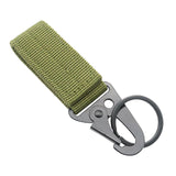 Maxbell Nylon Webbing Buckle Hanging Belt Key Hook for Outdoor Activities Climbing Green