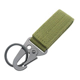 Maxbell Nylon Webbing Buckle Hanging Belt Key Hook for Outdoor Activities Climbing Green