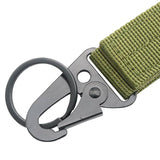 Maxbell Nylon Webbing Buckle Hanging Belt Key Hook for Outdoor Activities Climbing Green
