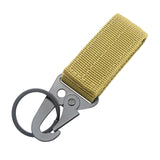 Maxbell Nylon Webbing Buckle Hanging Belt Key Hook for Outdoor Activities Climbing Khaki