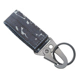 Maxbell Nylon Webbing Buckle Hanging Belt Key Hook for Outdoor Activities Climbing Navy Blue Camouflage