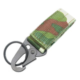 Maxbell Nylon Webbing Buckle Hanging Belt Key Hook for Outdoor Activities Climbing Green Camouflage