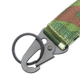 Maxbell Nylon Webbing Buckle Hanging Belt Key Hook for Outdoor Activities Climbing Green Camouflage