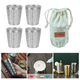 Maxbell Stainless Steel Drinking Cups Double Wall Tumbler for Camping 4Pcs 300ml