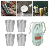 Maxbell Stainless Steel Drinking Cups Double Wall Tumbler for Camping 4Pcs 300ml