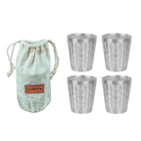 Maxbell Stainless Steel Drinking Cups Double Wall Tumbler for Camping 4Pcs 300ml