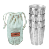 Maxbell Stainless Steel Drinking Cups Double Wall Tumbler for Camping 4Pcs 300ml