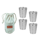 Maxbell Stainless Steel Drinking Cups Double Wall Tumbler for Camping 4Pcs 300ml