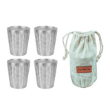 Maxbell Stainless Steel Drinking Cups Double Wall Tumbler for Camping 4Pcs 300ml