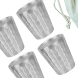 Maxbell Stainless Steel Drinking Cups Double Wall Tumbler for Camping 4Pcs 300ml