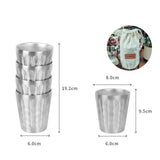 Maxbell Stainless Steel Drinking Cups Double Wall Tumbler for Camping 4Pcs 300ml