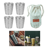 Maxbell Stainless Steel Drinking Cups Double Wall Tumbler for Camping 4Pcs 300ml