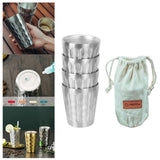 Maxbell Stainless Steel Drinking Cups Double Wall Tumbler for Camping 4Pcs 300ml