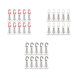 Maxbell 10Pcs Tent Stakes Deck Anchor Peg Spring Buckle Tent Accessories for Outdoor Red