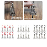 Maxbell 10Pcs Tent Stakes Deck Anchor Peg Spring Buckle Tent Accessories for Outdoor Red