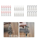 Maxbell 10Pcs Tent Stakes Deck Anchor Peg Spring Buckle Tent Accessories for Outdoor Red