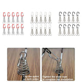 Maxbell 10Pcs Tent Stakes Deck Anchor Peg Spring Buckle Tent Accessories for Outdoor Red