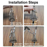 Maxbell 10Pcs Tent Stakes Deck Anchor Peg Spring Buckle Tent Accessories for Outdoor Red
