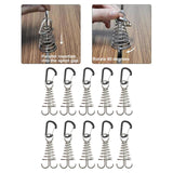Maxbell 10Pcs Tent Stakes Deck Anchor Peg Spring Buckle Tent Accessories for Outdoor Black