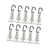 Maxbell 10Pcs Tent Stakes Deck Anchor Peg Spring Buckle Tent Accessories for Outdoor Black