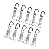 Maxbell 10Pcs Tent Stakes Deck Anchor Peg Spring Buckle Tent Accessories for Outdoor Black