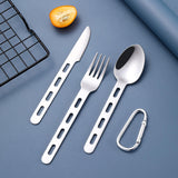 Maxbell Reusable Travel Utensils Set Spoon Fork Flatware for Camping Picnic Hiking