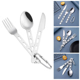Maxbell Reusable Travel Utensils Set Spoon Fork Flatware for Camping Picnic Hiking