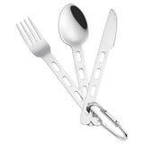 Maxbell Reusable Travel Utensils Set Spoon Fork Flatware for Camping Picnic Hiking