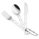 Maxbell Reusable Travel Utensils Set Spoon Fork Flatware for Camping Picnic Hiking