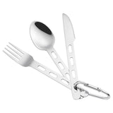 Maxbell Reusable Travel Utensils Set Spoon Fork Flatware for Camping Picnic Hiking