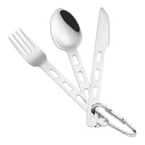 Maxbell Reusable Travel Utensils Set Spoon Fork Flatware for Camping Picnic Hiking