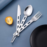 Maxbell Reusable Travel Utensils Set Spoon Fork Flatware for Camping Picnic Hiking