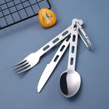 Maxbell Reusable Travel Utensils Set Spoon Fork Flatware for Camping Picnic Hiking